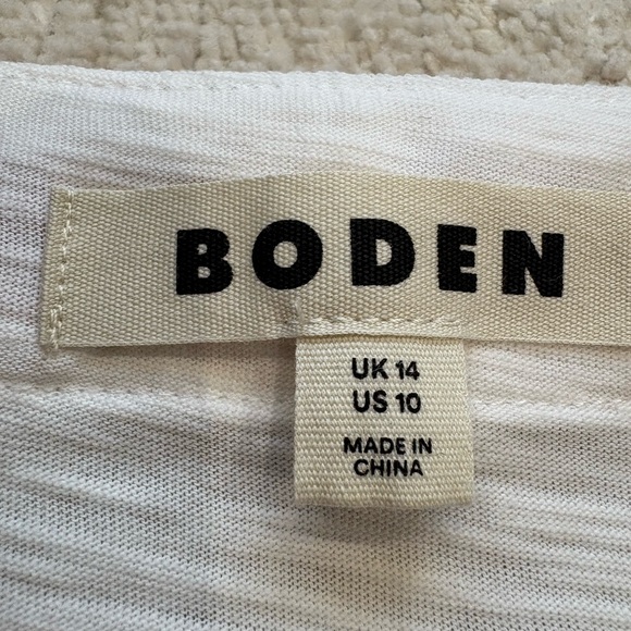 NWOT Boden White Diana Embroidered Tie Neck Size 10 - Picture 9 of 10
